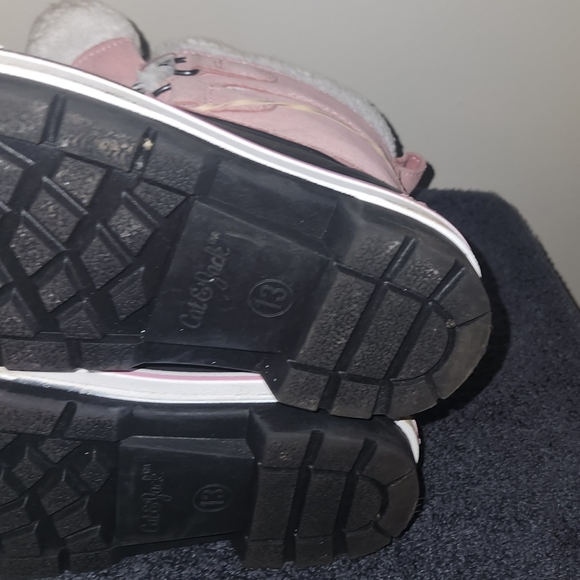 Cat & Jack Pink and Black Girl Winter Waterproof Snow Boots Size 13 Little Girls - Picture 15 of 15